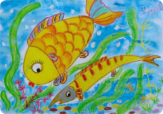 小班美术活动教案「鱼儿水中游」-安妮菲哥