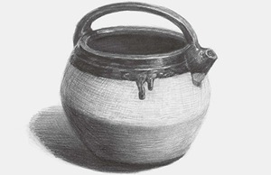 素描陶壶步骤图片