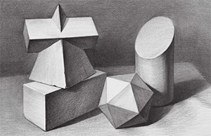 四个素描几何体的画法