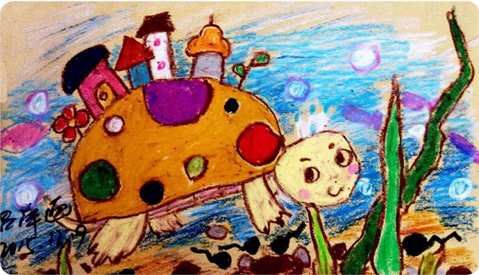 儿童乌龟绘画