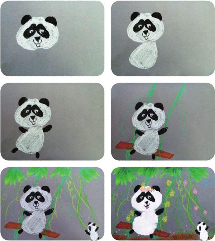 熊猫绘画步骤