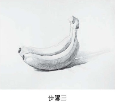 素描香蕉的画法步骤三