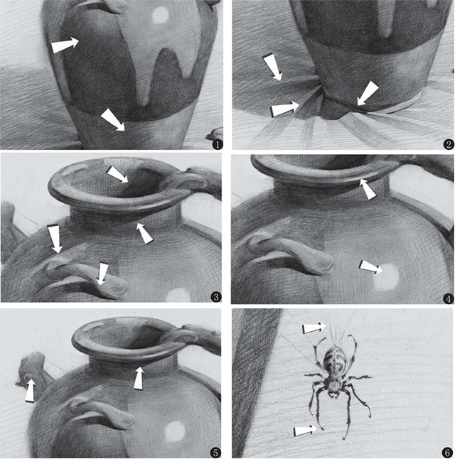 素描普通罐子的细节画法