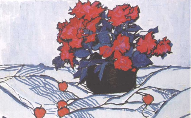 装饰画法《红玫瑰》王雪梅