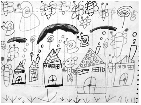 幼儿画房屋1