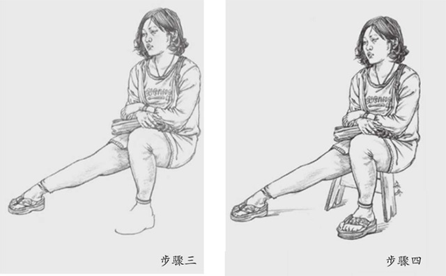 女青年坐姿画法步骤三和四