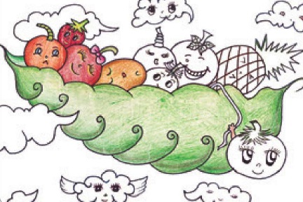 水果宝宝彩铅笔画绘画步骤（4）