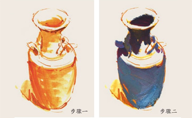 色彩青瓷瓶的画法（1）
