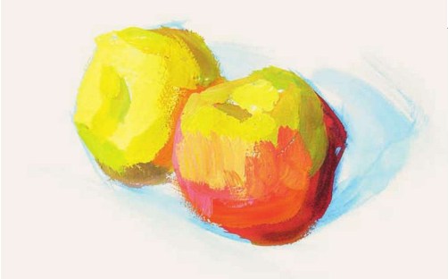 两个色彩苹果的表现技法解析（3）