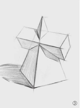 方锥穿插体结构的画法（3）