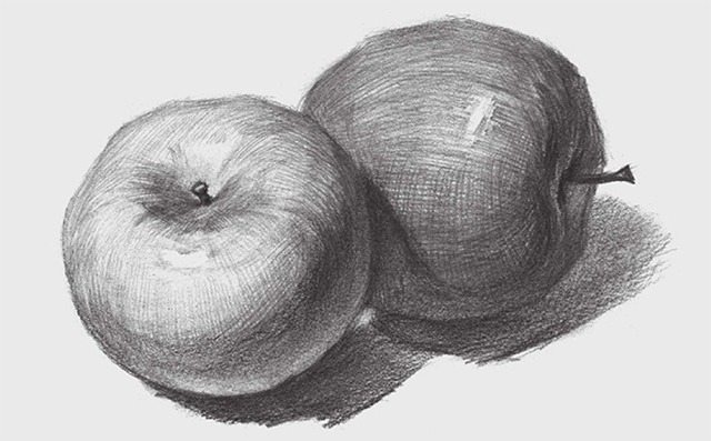 两个素描苹果的画法（4）