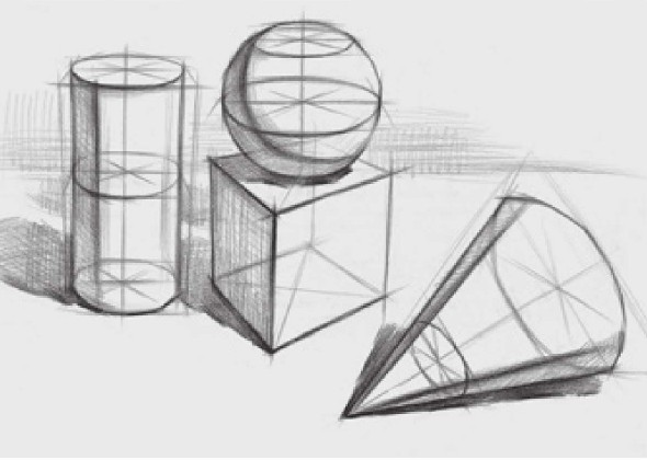 四个素描形体组合结构怎么画（4）