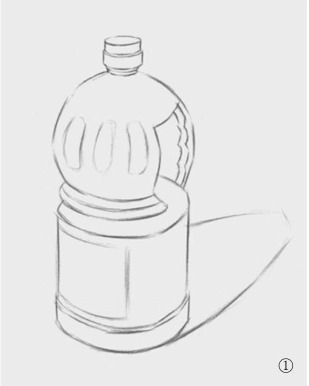 素描酱油瓶的画法（1）