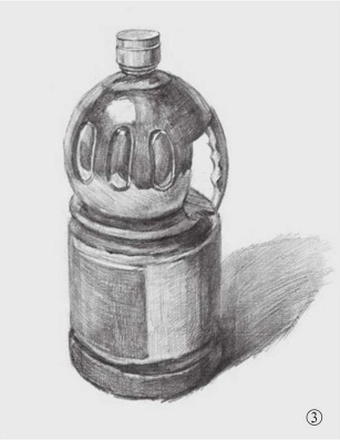 素描酱油瓶的画法（3）