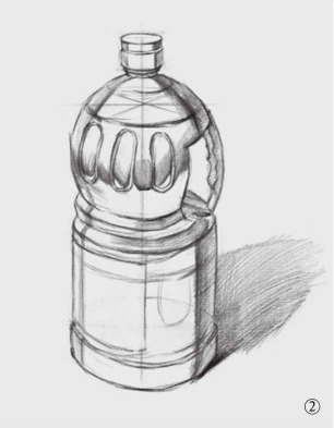 素描酱油瓶的画法（2）
