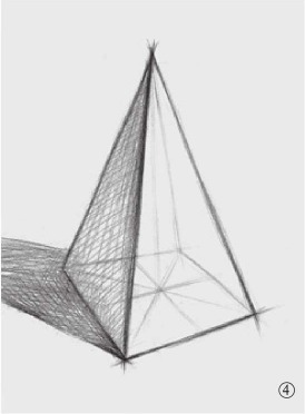 四棱锥体结构的画法（4）