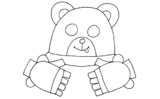 儿童装饰画：三只熊的画法（1）