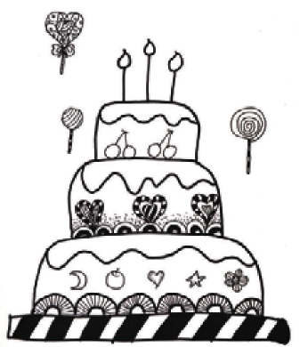 儿童美术装饰画：生日蛋糕的画法（3）