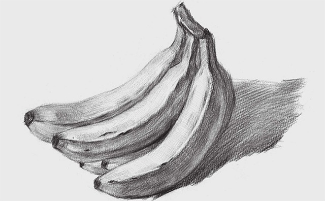 素描香蕉怎么画（4）
