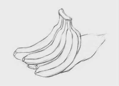 素描香蕉怎么画（1）