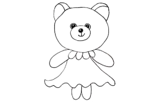 儿童装饰画：小熊挂件的画法（1）