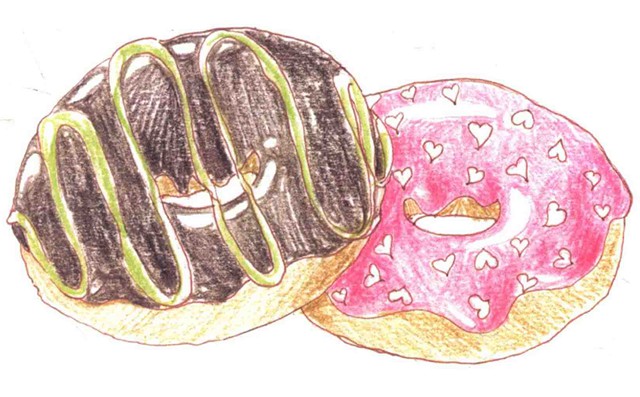 用色铅笔怎么画甜甜圈（5）