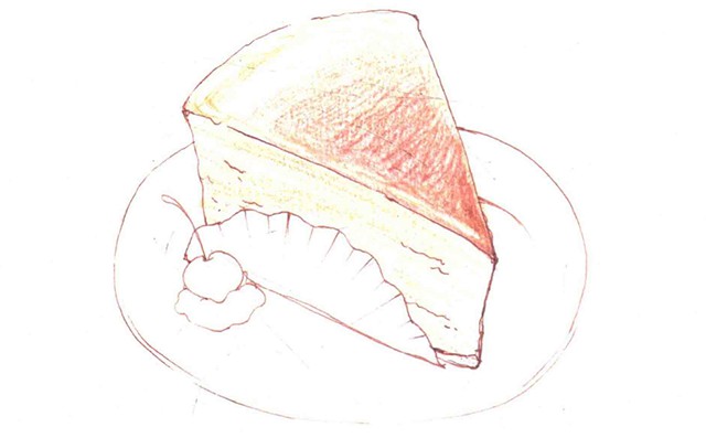 用色铅笔怎么画轻乳酪酪蛋糕（5）
