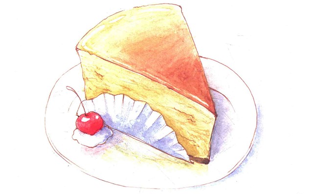 用色铅笔怎么画轻乳酪酪蛋糕（8）