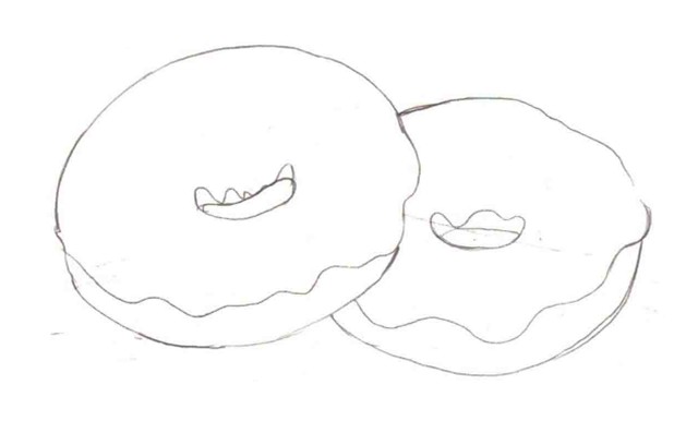 用色铅笔怎么画甜甜圈（2）