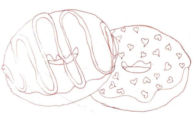 用色铅笔怎么画甜甜圈（4）