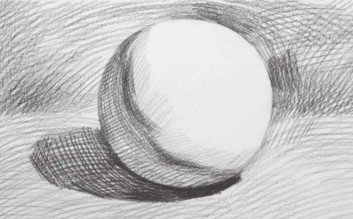石膏球体素描画法步骤（3）