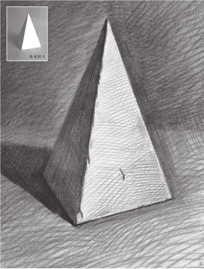 石膏四棱柱体的画法（5）