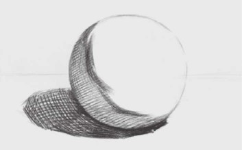 石膏球体素描画法步骤（2）