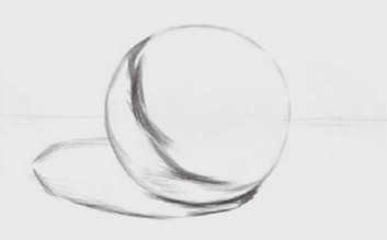 石膏球体素描画法步骤（1）