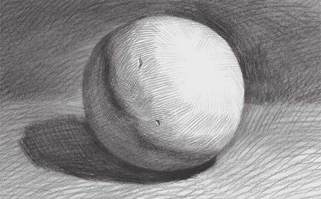 石膏球体素描画法步骤（5）