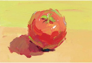 色彩西红柿的画法(4)