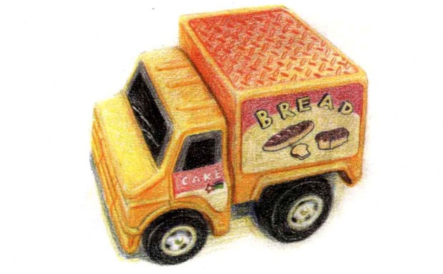 儿童黄色面包车怎么画（4）