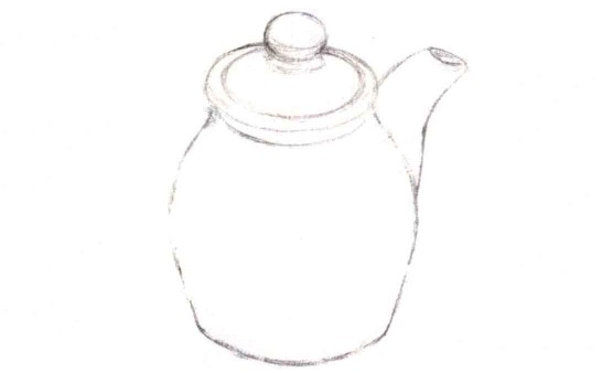 儿童青绿茶壶怎么画（1）