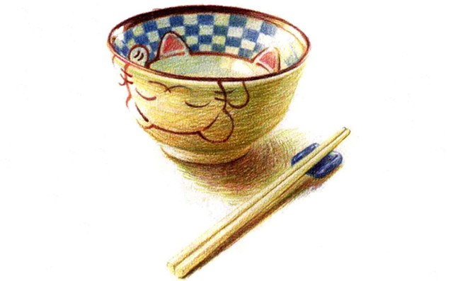 儿童小猫瓷碗怎么画（3）