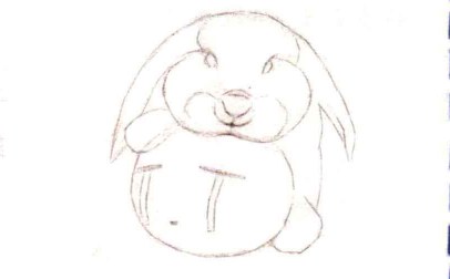 儿童垂耳兔怎么画（1）