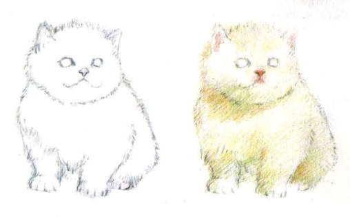 儿童黄色小猫怎么画（1）