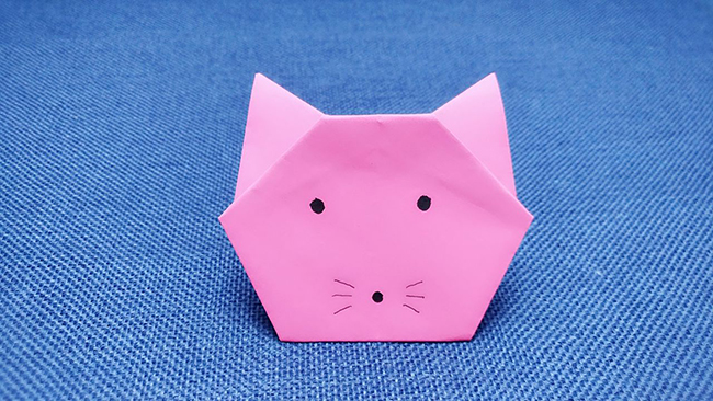 学前班美术教案-小猫和小狗（折纸）