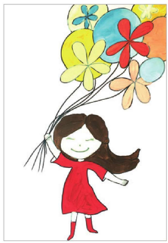 儿童美术女孩的气球怎么画（3）