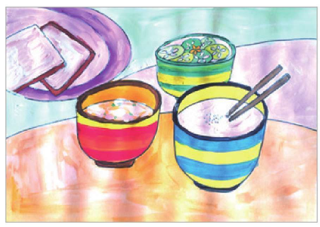 儿童美术可口的早餐怎么画（4）
